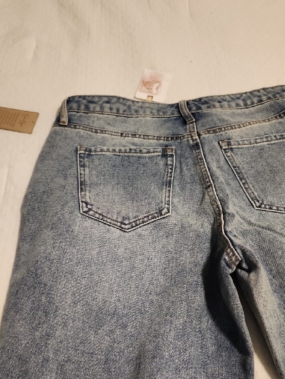 Jessica Simpson Light Washed Distressed Boyfriend Jeans - Picture 11 of 15